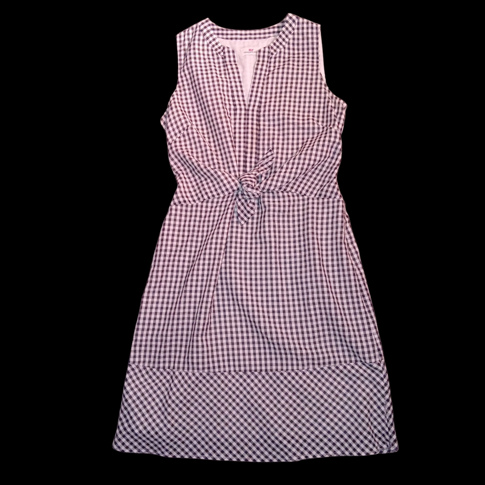 Vineyard Vines Black and White Pleated Midi Sundress